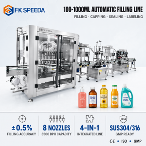 100-1000ML Fully Automatic Liquid Filling Production Line