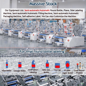 Semi-Automatic Round Bottle Labeling Machine