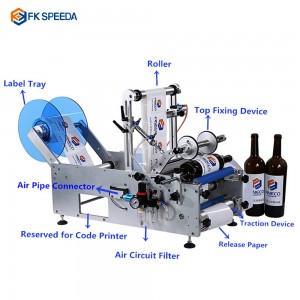 Semi-Automatic Round Bottle Labeling Machine