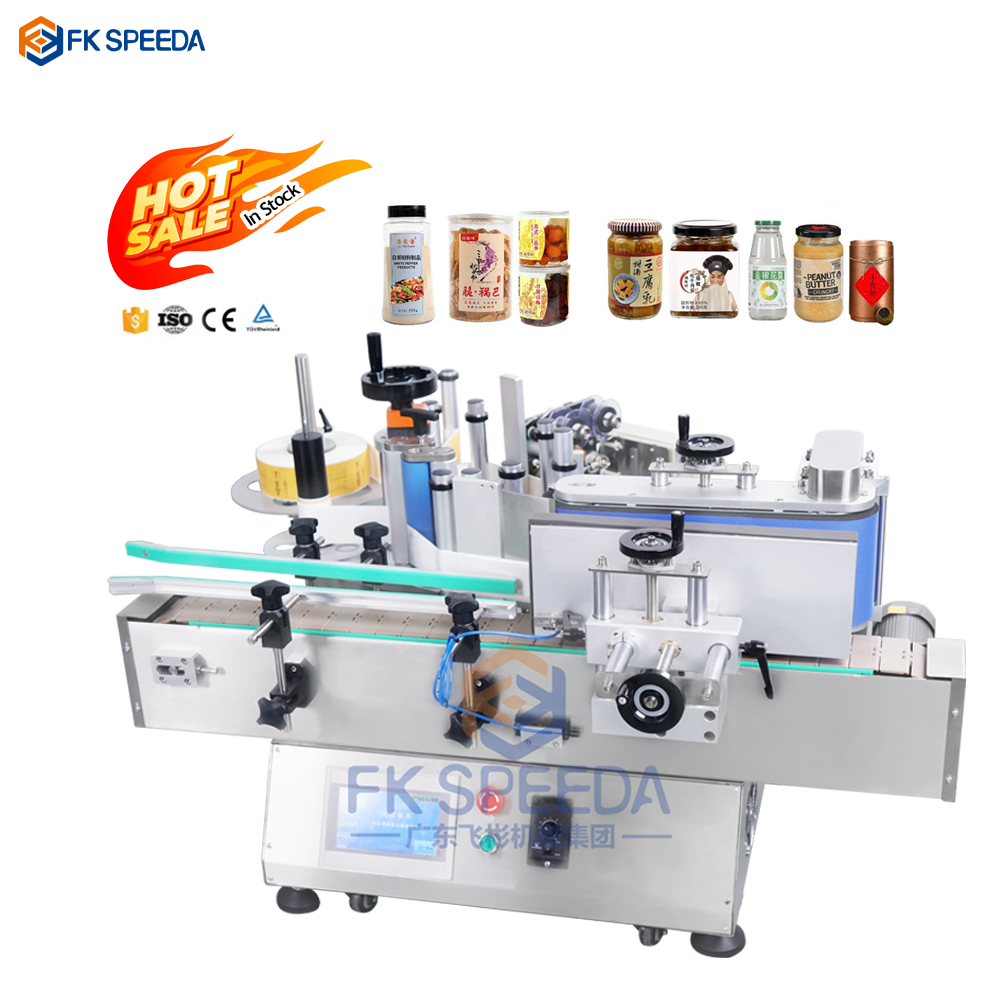 FK606 DESKTOP AUTOMATIC ROUND BOTTLE LABELING MACHINE