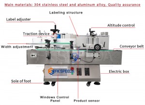 FK606 Desktop Automatic Round Bottle Labeling machine