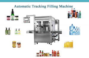 Automatic tracking liquid filling machine