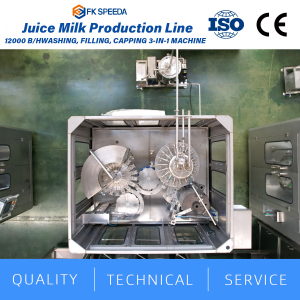 Automatic 3-in-one High-Speed Filling and Capping Production Line for Juice Hot Filling Machine