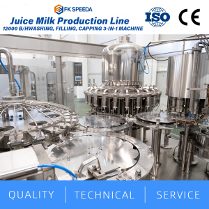 Automatic 3-in-one High-Speed Filling and Capping Production Line for Juice Hot Filling Machine