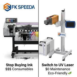 UV5030 Flying UV Laser Marking Machine 3W 5W 10W for Plastic Glass Medicine Bottles Packaging High Speed 200m/min