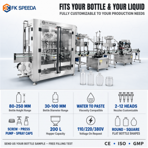 100-1000ML Fully Automatic Liquid Filling Production Line