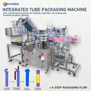 Automatic Hinged-Lid Tube Packaging Machine | Loading, Closing & Labeling