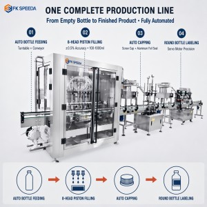 100-1000ML Fully Automatic Liquid Filling Production Line
