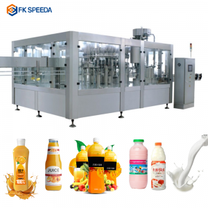 Automatic 3-in-one High-Speed Filling and Capping Production Line for Juice Hot Filling Machine